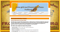 Desktop Screenshot of gebrauchtwarenkaufhaus-frohburg.de